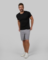 Mens Cool Quick Dry Active Basic Crew T-Shirt, Black, Large