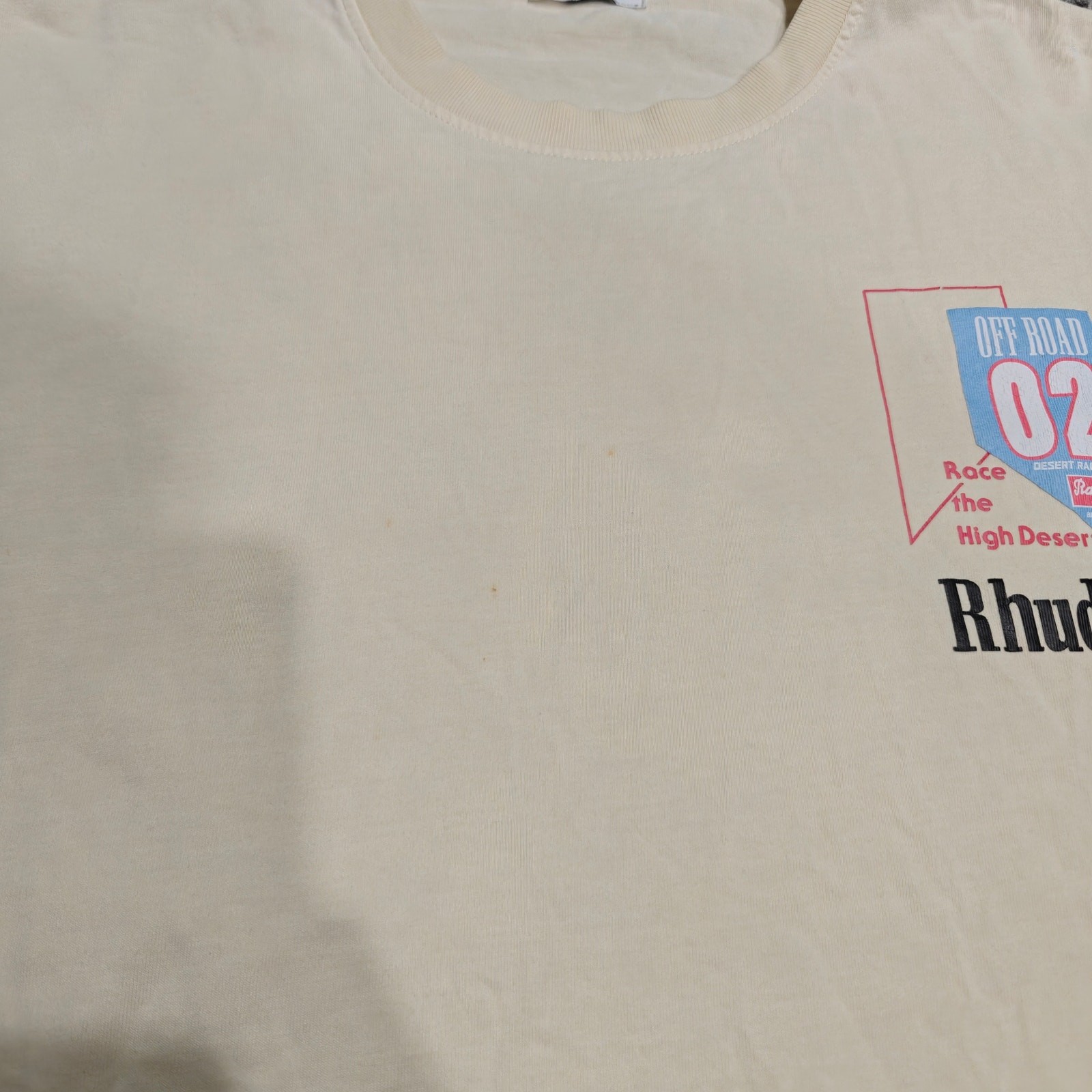 Rhude Off Road 02 High Desert Graphic T-Shirt Cream Men's Size XL Streetwear gallery