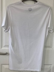 Common People T Shirt Men’s Medium White Blue 100% Cotton Graphic Print Tropical