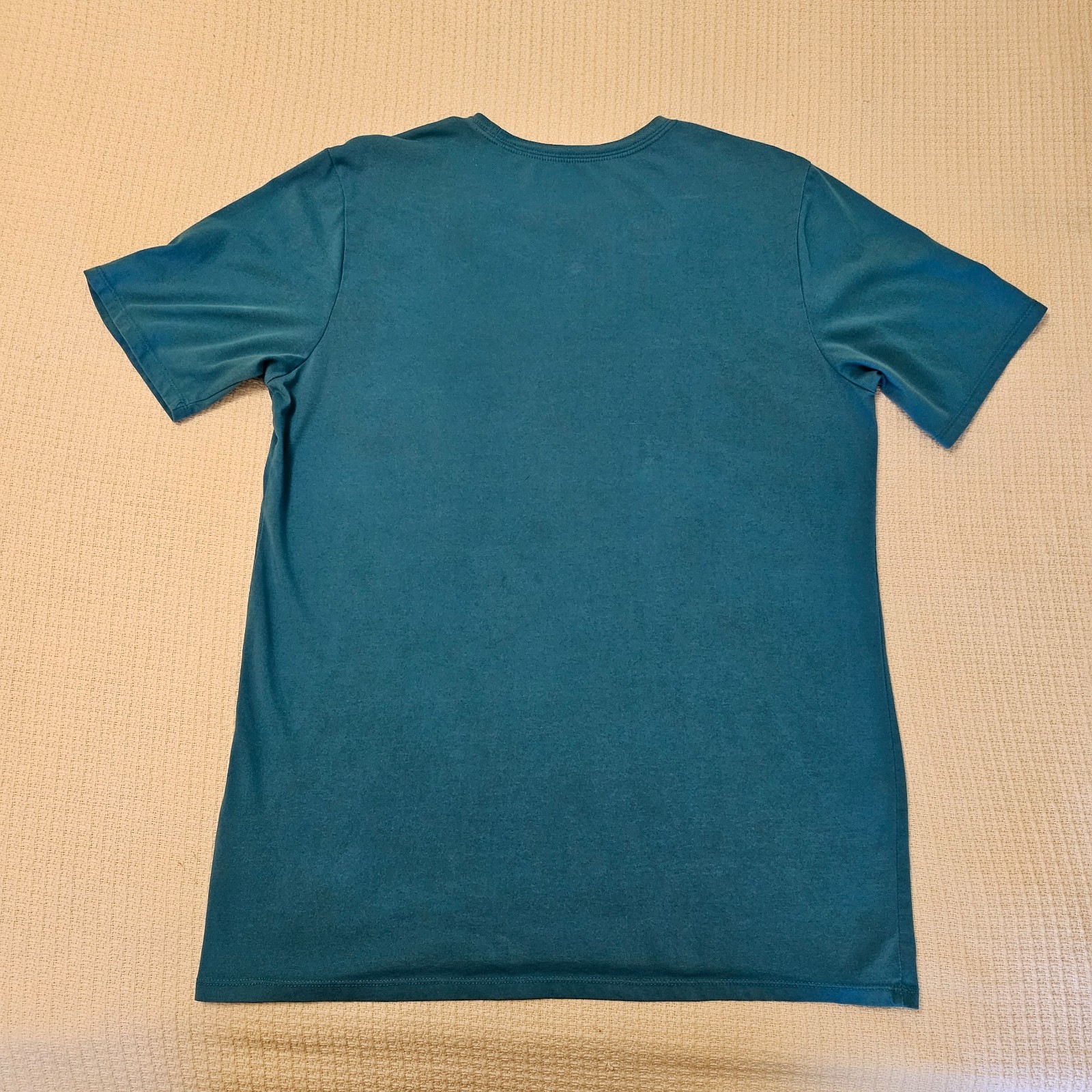 Nike (The) Tee Athletic Cut Men's Sz L Short Sleeve Teal Color Cotton/Polyster gallery