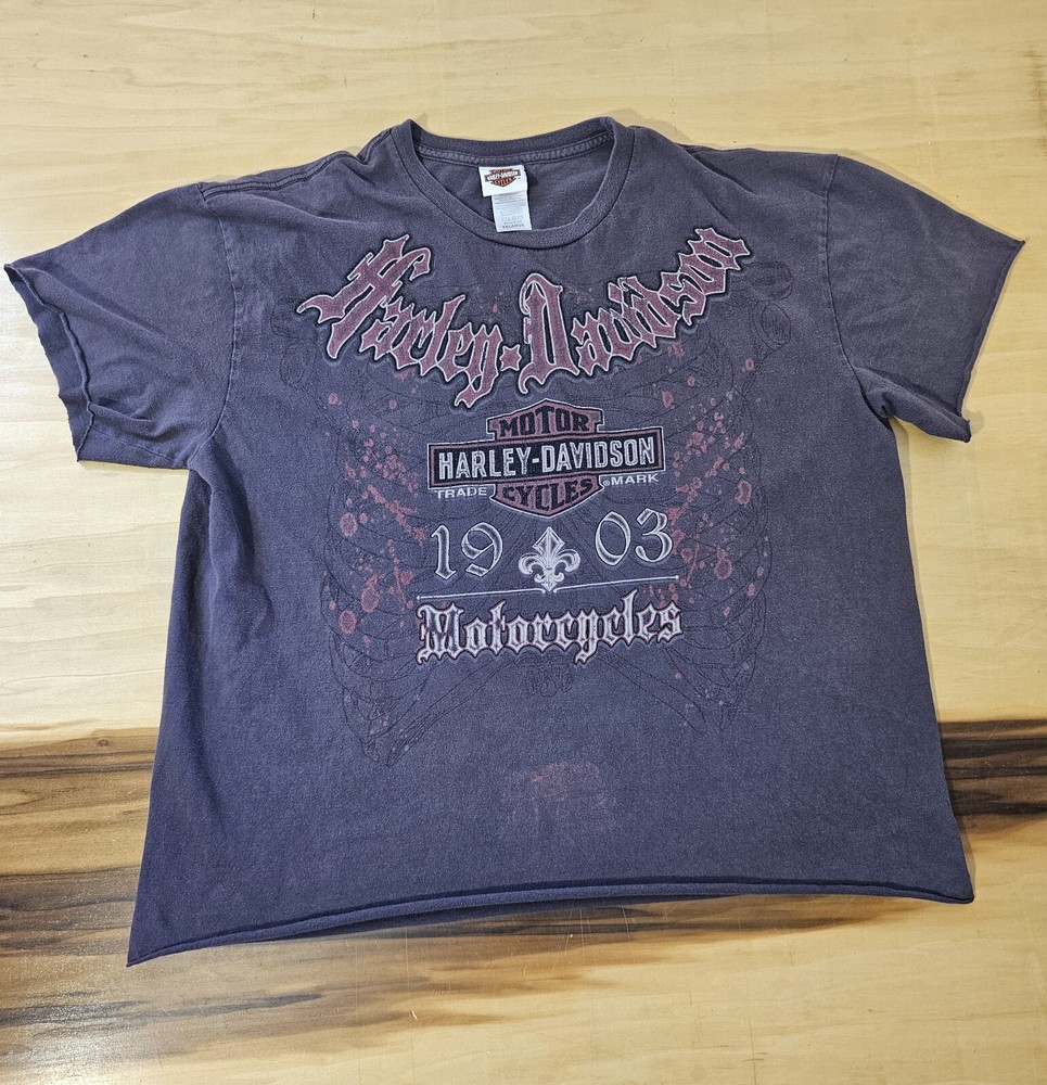 Vintage Harley Davidson custom cut T Shirt 80s/90’s Harley Tee Size XXL