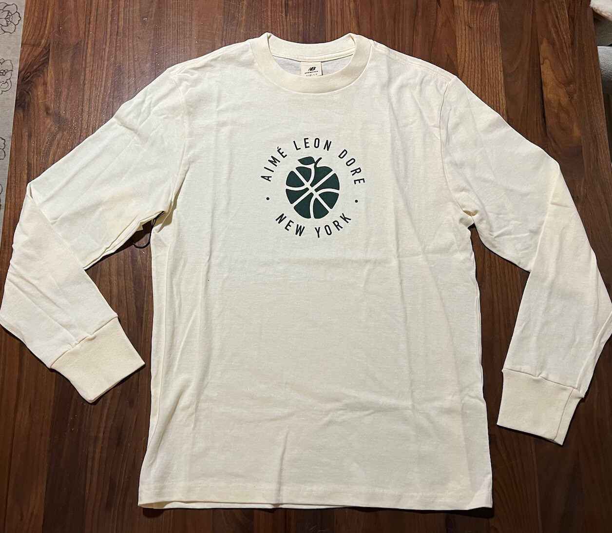 Aime Leon Dore ALD New Balance White SONNY Basketball League L/S Tee T-Shirt XL