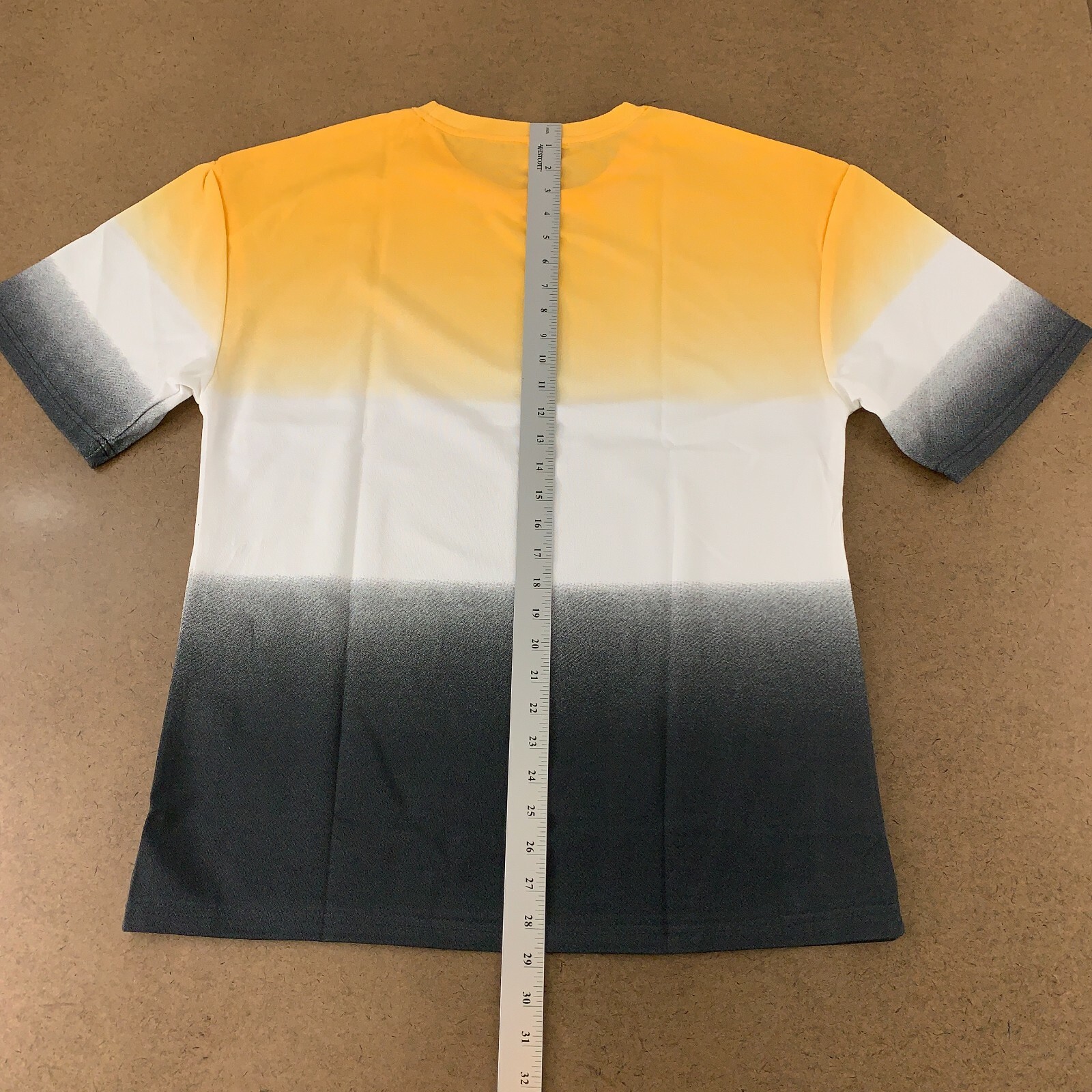 Likulang Men's Size 2XL Gray White Orange Short Sleeve Crew Neck T-Shirt NWT gallery