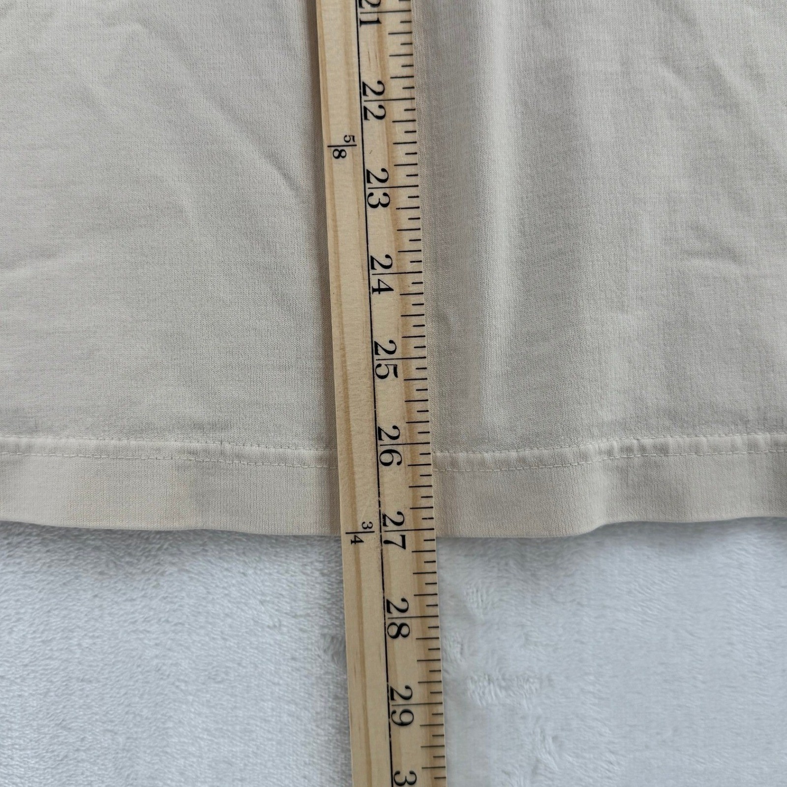 Men's Uniqlo U Pocket T-Shirt Large Beige Good Long Sleeve Crew Neck gallery