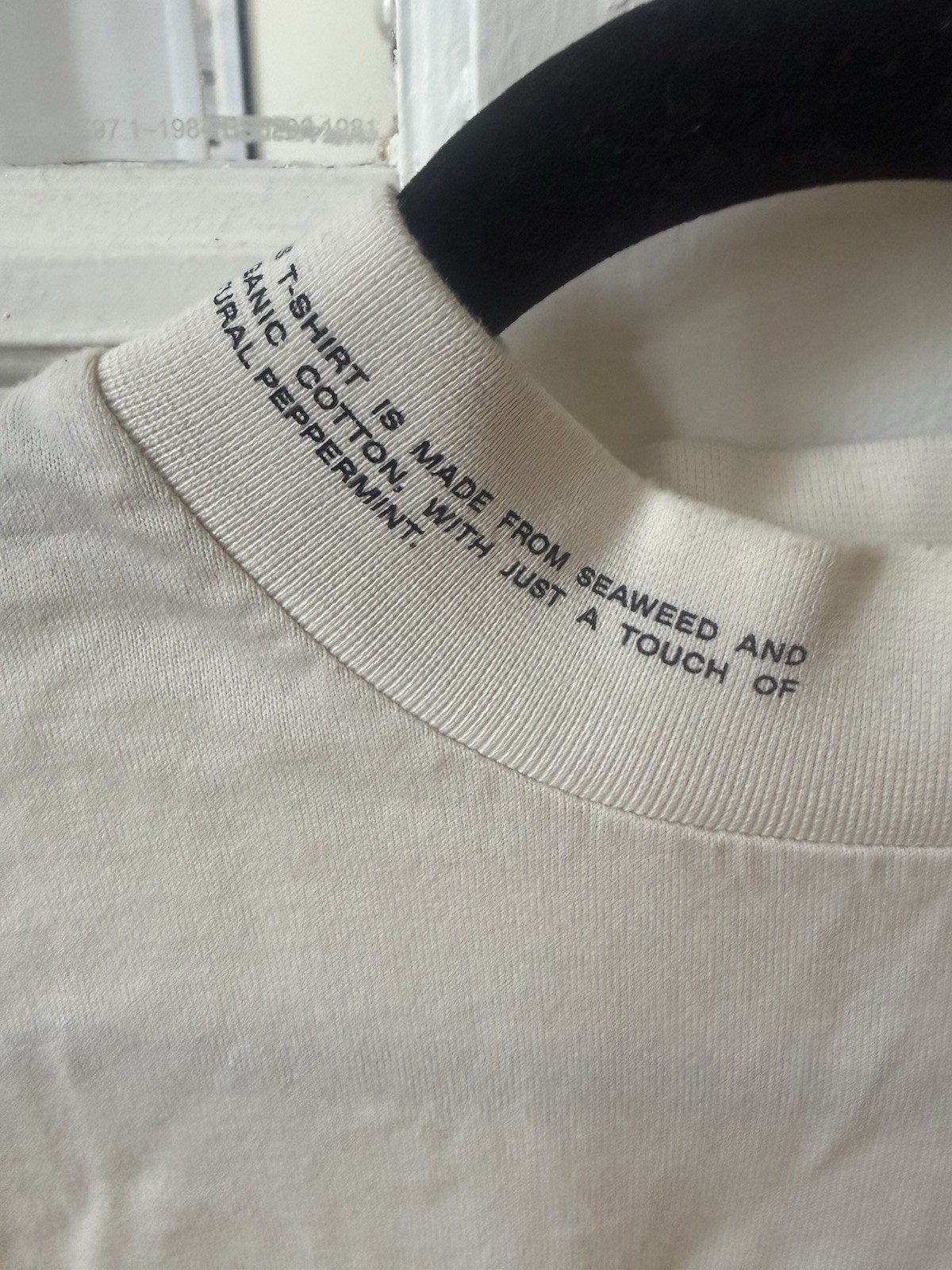 PANGAIA Men’s White Mock Neck Long Sleeve T-Shirt Organic Cotton Seacell gallery