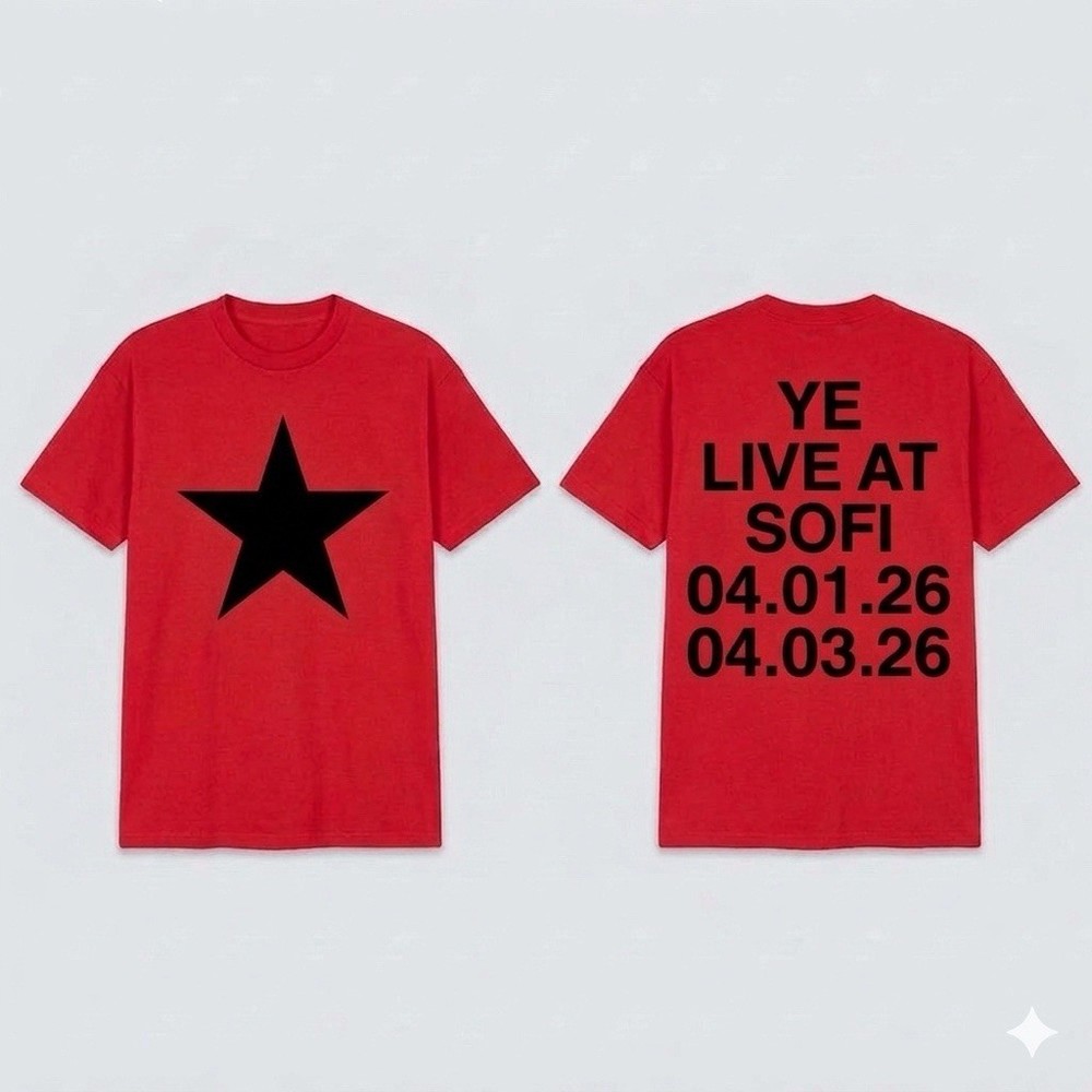 Kanye West BULLY Star Live A Sofi Merch T Shirt New 2026 Ultra Light Beam Pablo