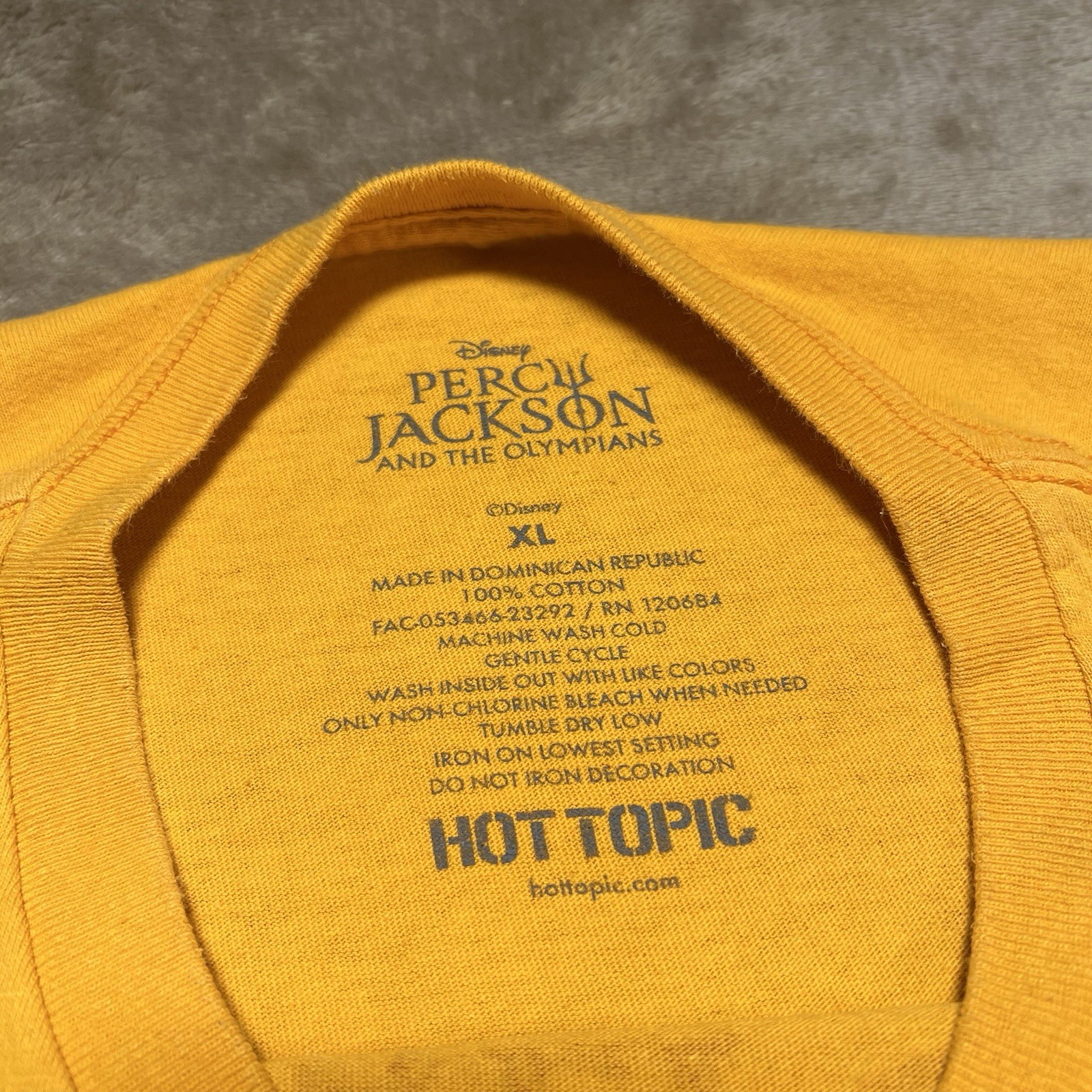 Camp Half Blood Percy Jackson Tee XL Orange Pegasus Crest Shirt gallery