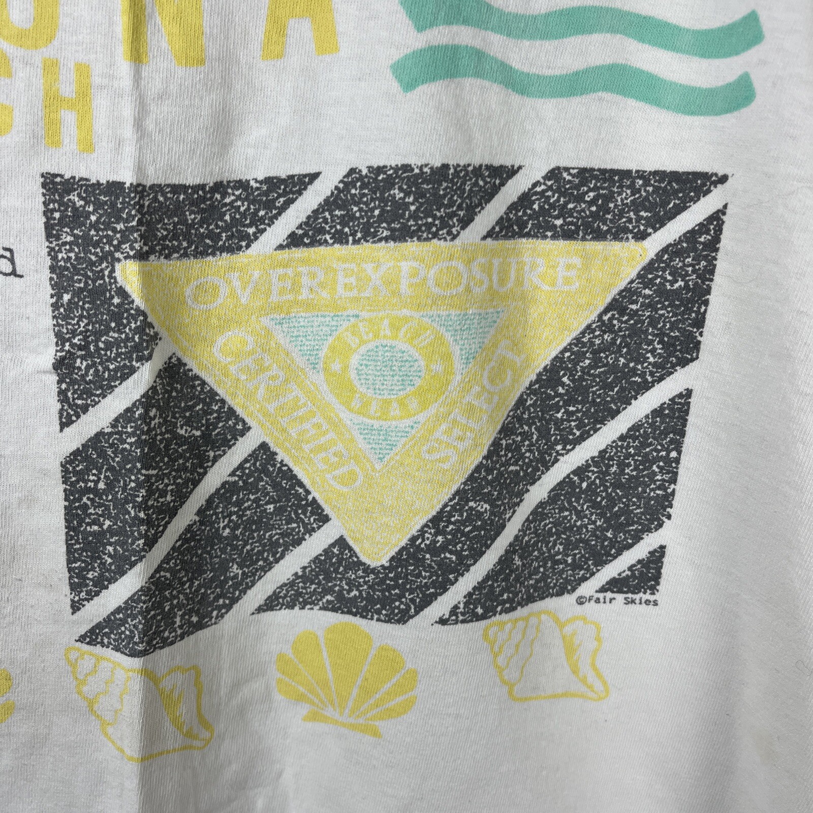 Vintage 90s Daytona Beach Florida T Shirt Size XL USA Over Exposure Beachwear gallery