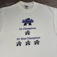 White Arizona Diamondbacks Baseball T-shirt World Champions 2001 Size XL MLB