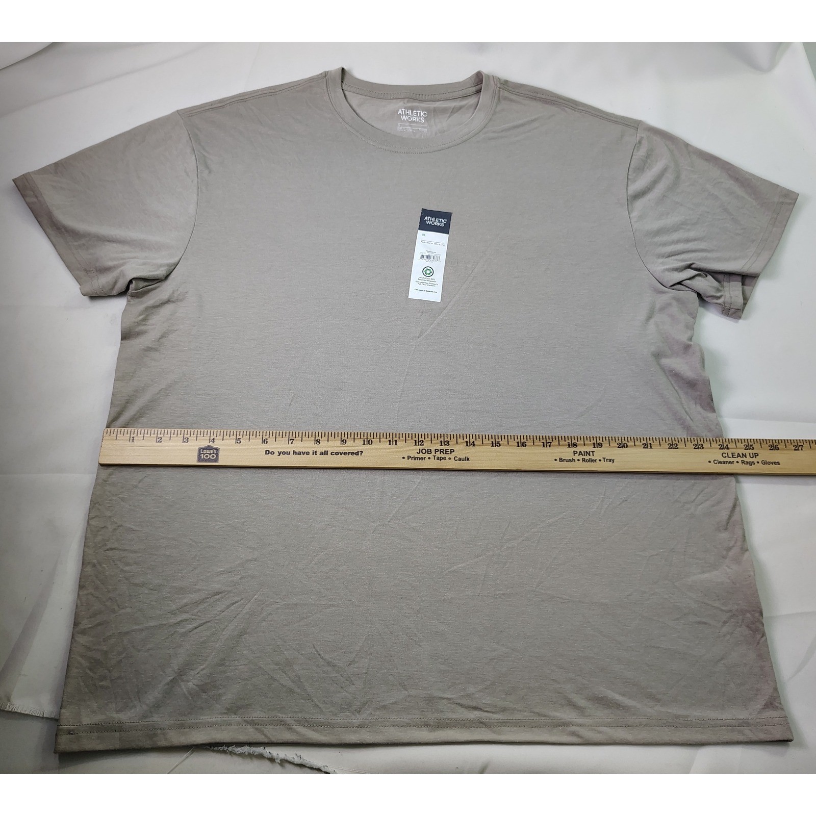 NWT Athletic Works Dri Works Performance Workout Gym Tee Birch Grey T-Shirt XL gallery