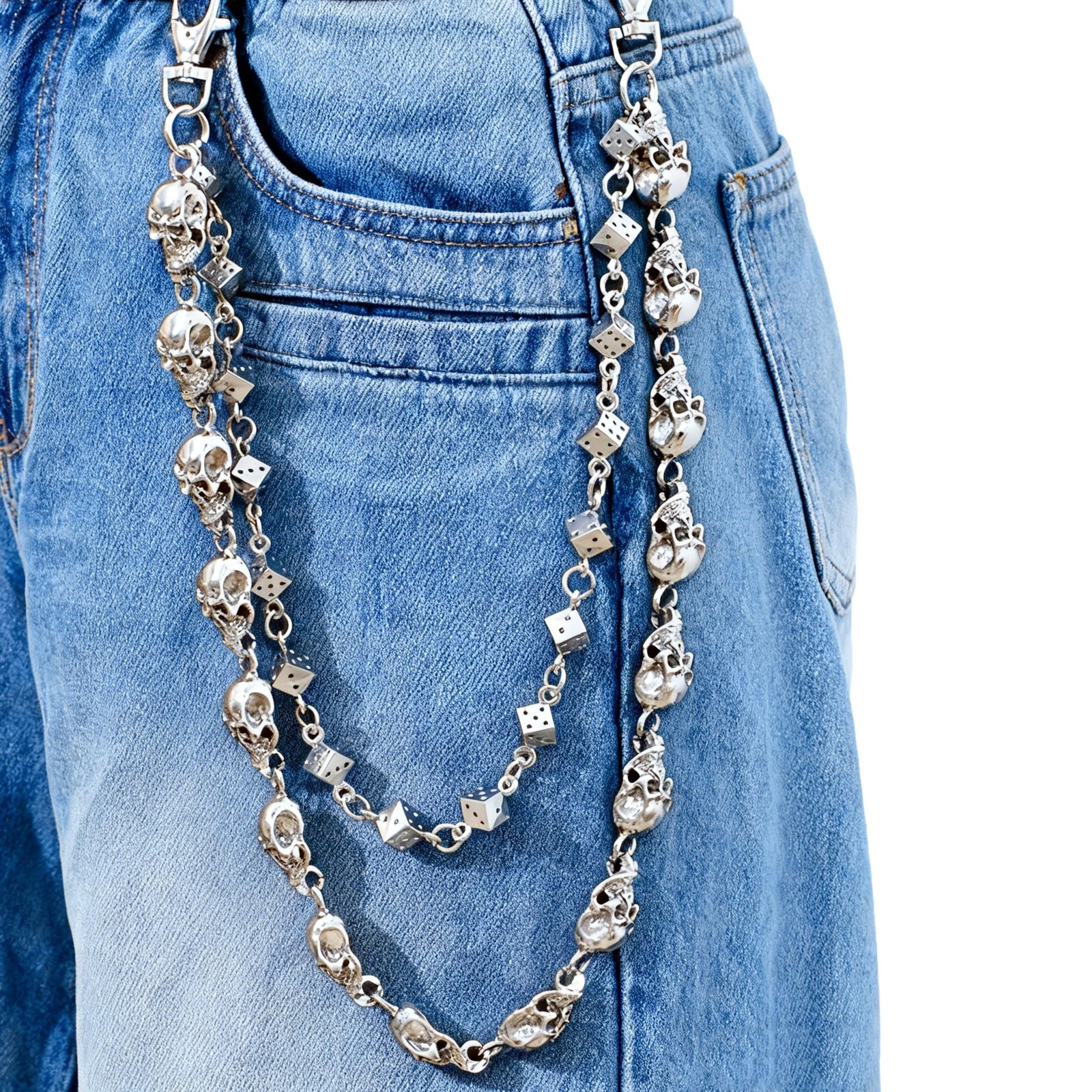 Unisex Punk Chains For Pants Heavy Duty Belt Chains Hip Hop Trousers Jeans Chain gallery