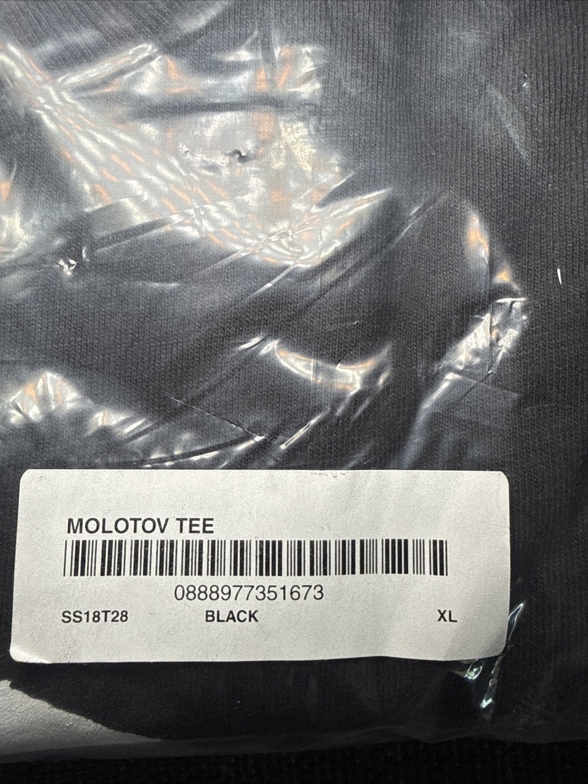 SS18 Supreme Molotov Tee Black XL RARE TRUSTED SELLER FREE SHIP! gallery
