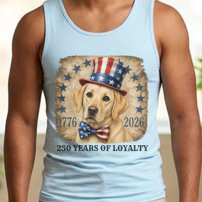 Yellow Lab Patriotic Tank Top gallery