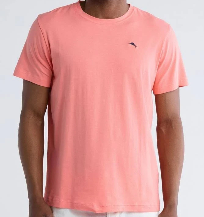 NWT TOMMY BAHAMA Medium Men's Cotton Spandex Crew Neck Tee Coral gallery