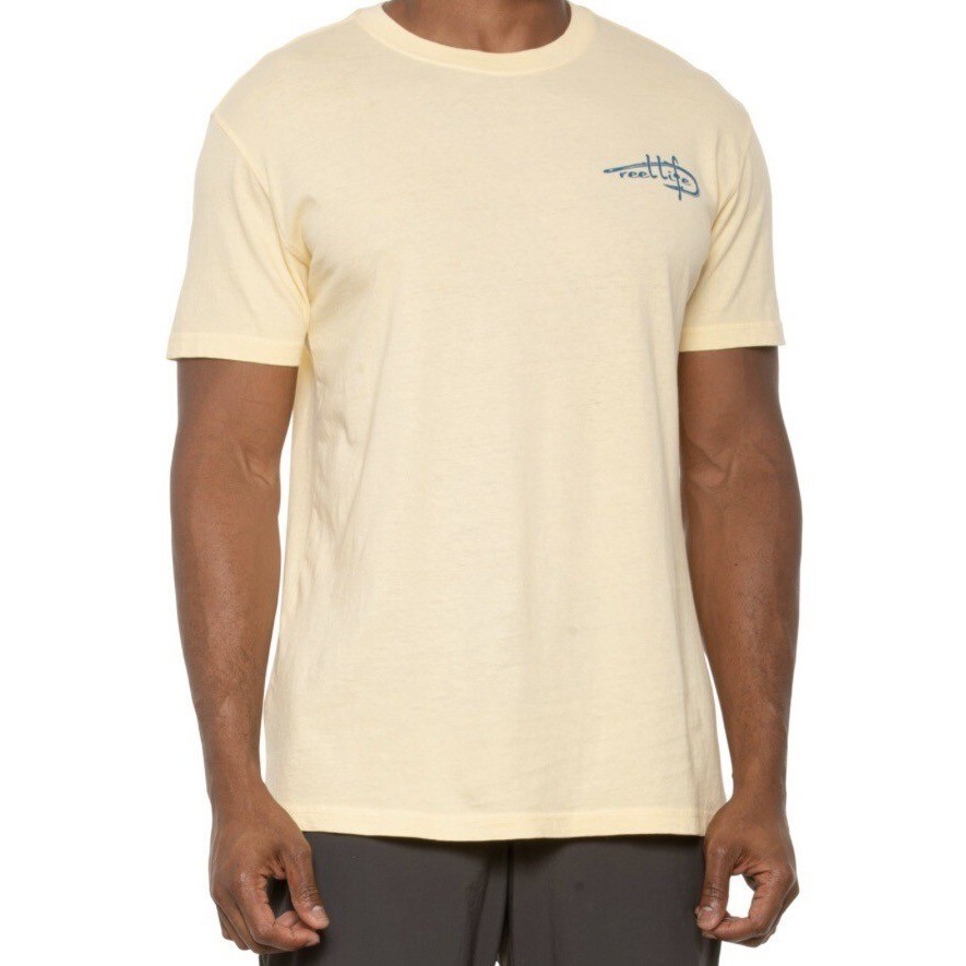 Reel Life Men’s Ocean Washed Circle Hook T-shirt Short Sleeve Size XL NWT