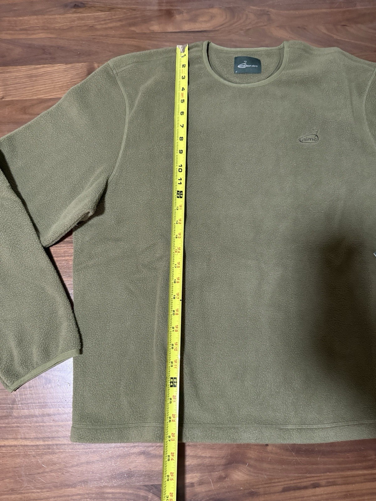 Aime Leon Dore ALD Golf Long-Sleeve Fleece Tee Winter Moss Embroidered Logos XL gallery