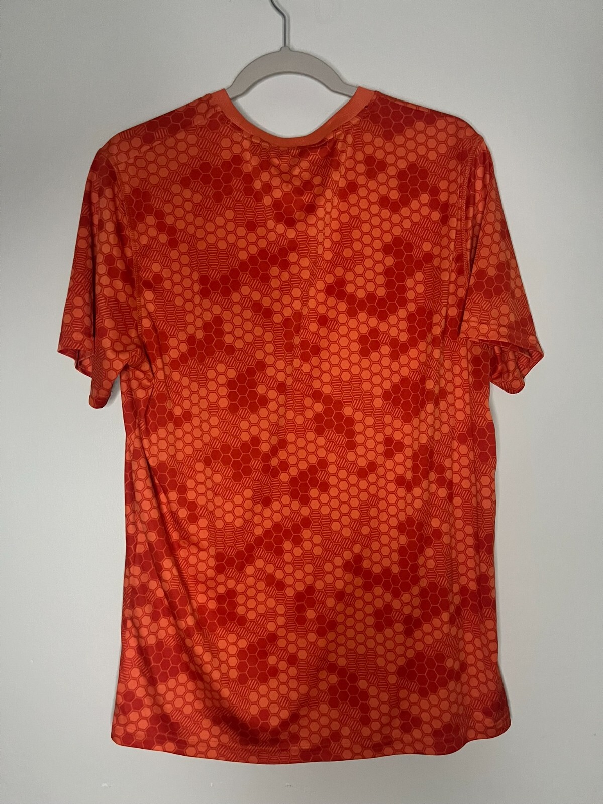 Tek Gear Orange Dry Tek Honeycomb Pattern T-Shirt Short Sleeve Mens Size Medium gallery