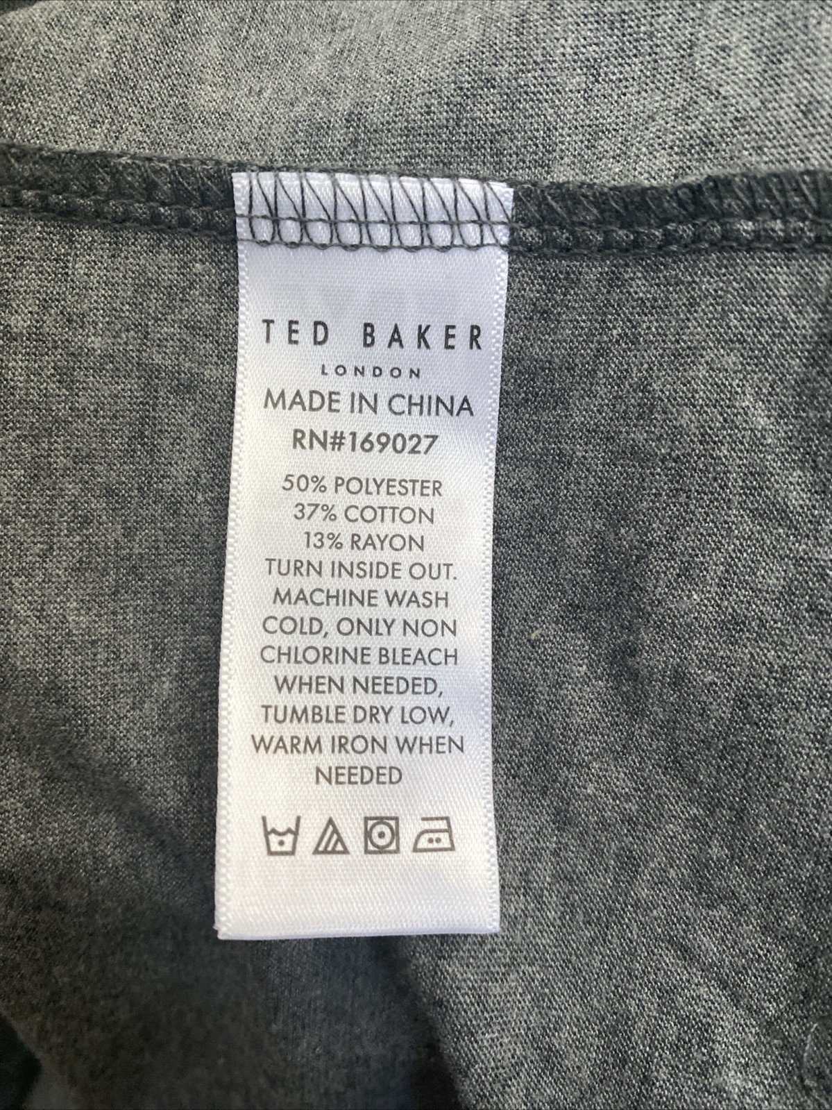 NEW Ted Baker Men's T Shirt XL Short Sleeve Crew Neck NWT $42.00 Grey Castlerock gallery