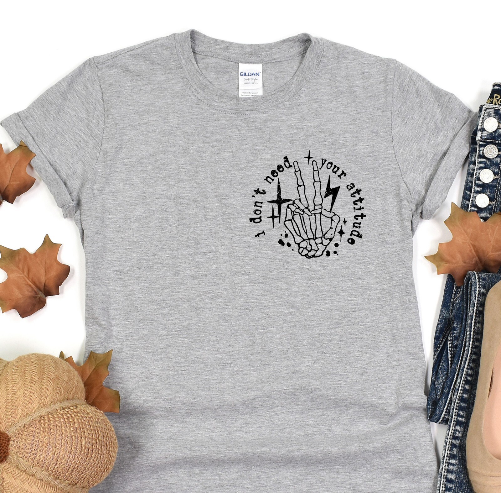 Oversize Shirt, I don't need your attitude T-Shirt, Positive Vibes Tee gallery