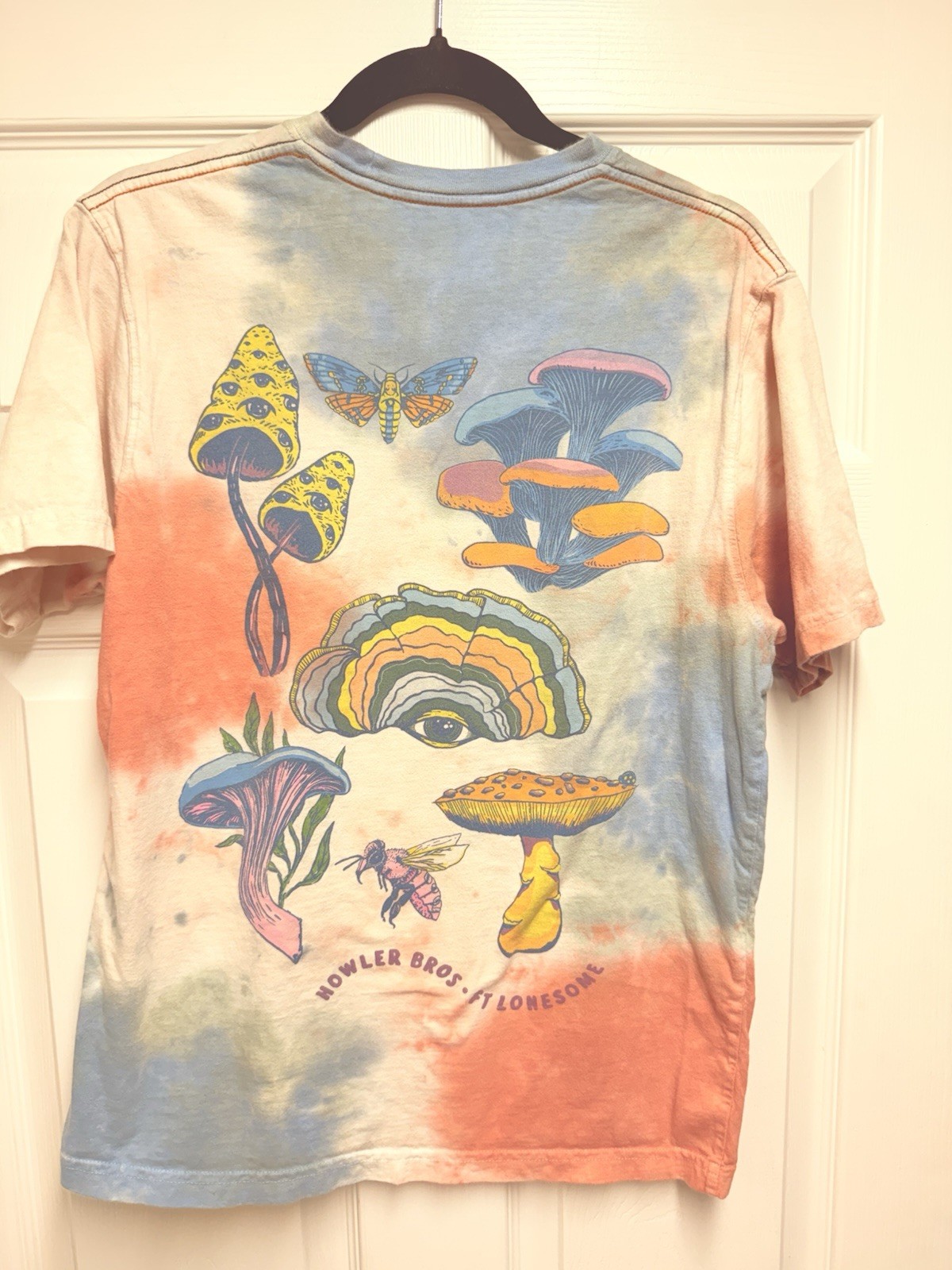 Howler Brothers Short Sleeve Shirt Burnt Orange/White/Tie Dye Graphic, XL gallery