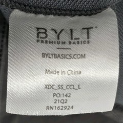 Bylt Basics Drop Cut LUX Short Sleeve Crew Tee Shirt Men’s Large Gray