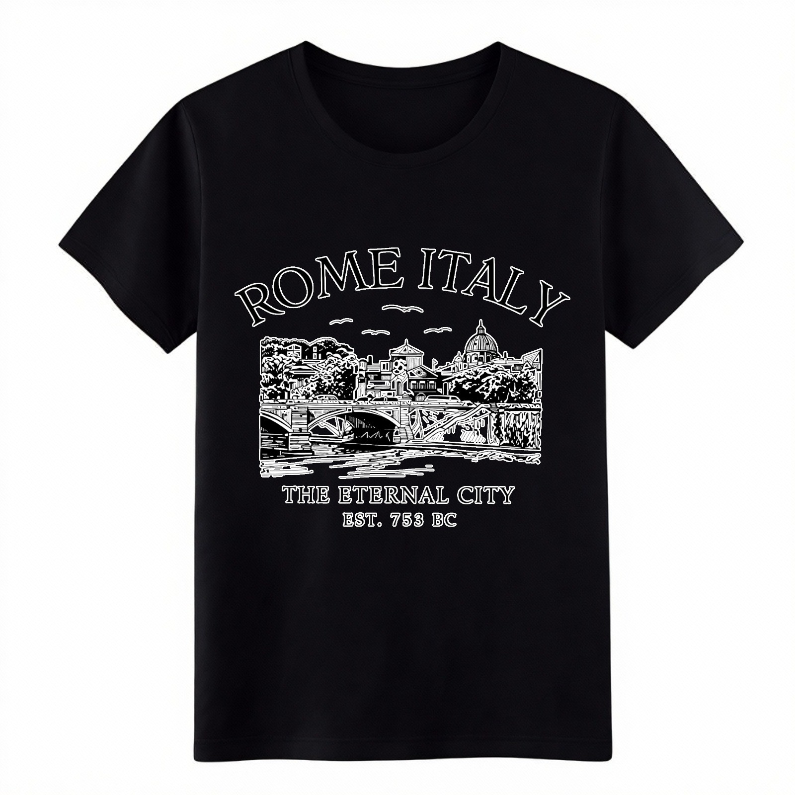 Rome Italy The Eternal City Graphic T-Shirt, Vintage Rome Travel Souvenir Tee gallery