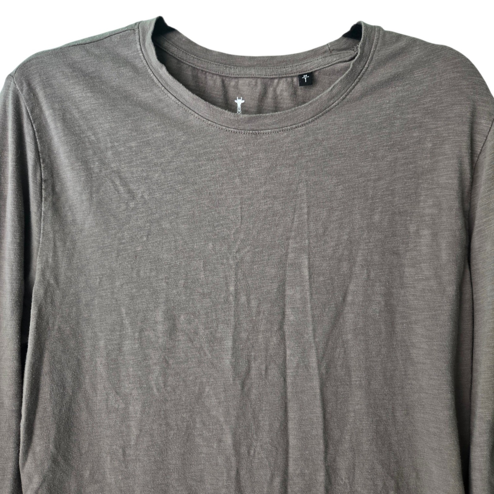 American Tall Mens Slub Cotton Long Sleeve T-Shirt Charcoal Grey Medium Tall MT gallery