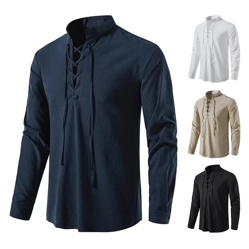 King Billion Men's Shirts Casual Men Cotton Linen Long Sleeve T-shirt Spring Aut gallery
