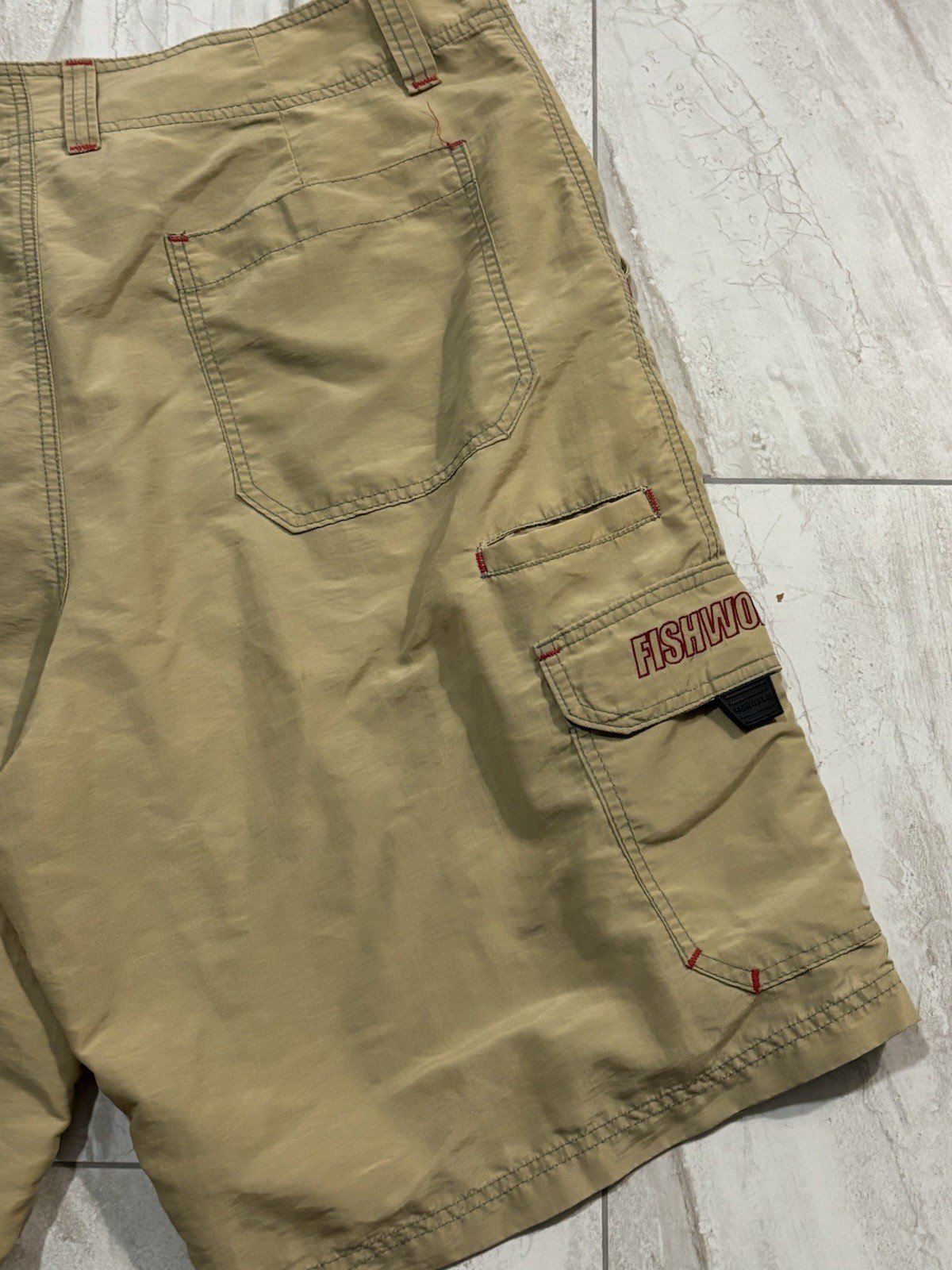 Vintage Fishworks Utility Cargo Shorts Men's Size 34 Tan Hybrid Fishing Shorts gallery