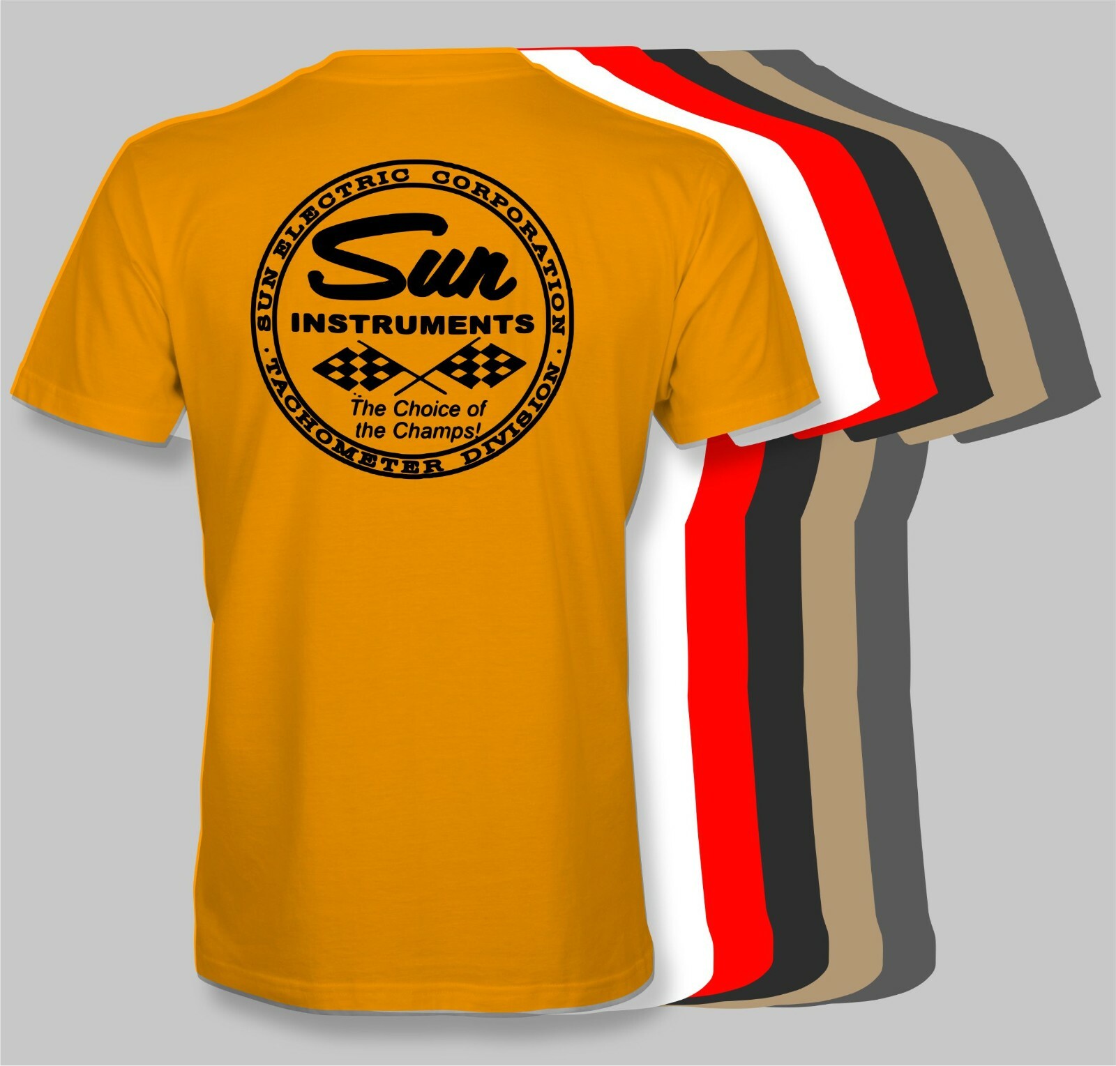 SUN INSTRUMENTS Retro T-Shirt tachometer tach speed shop hot rod electric corp gallery