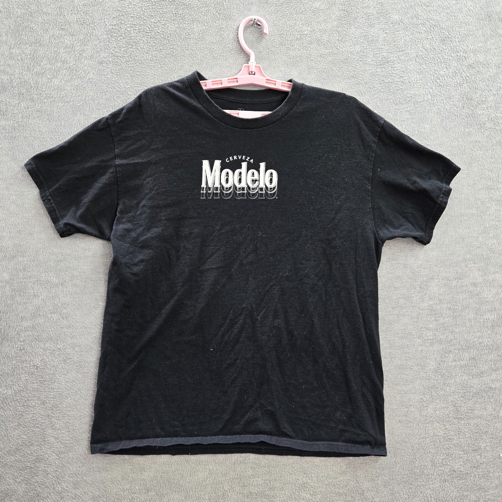 Modelo Men Shirt L Black Short Sleeve Logo Cotton gallery