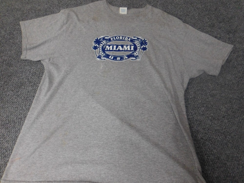 Miami Florida Mens Shirt Large gray pullover