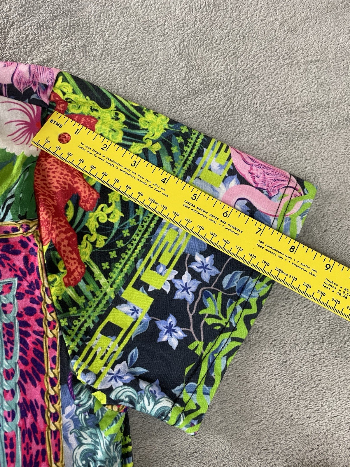 Tropical Hawaiian Vacation Floral Baroque T Shirt Men’s Large Reason Green Pink gallery