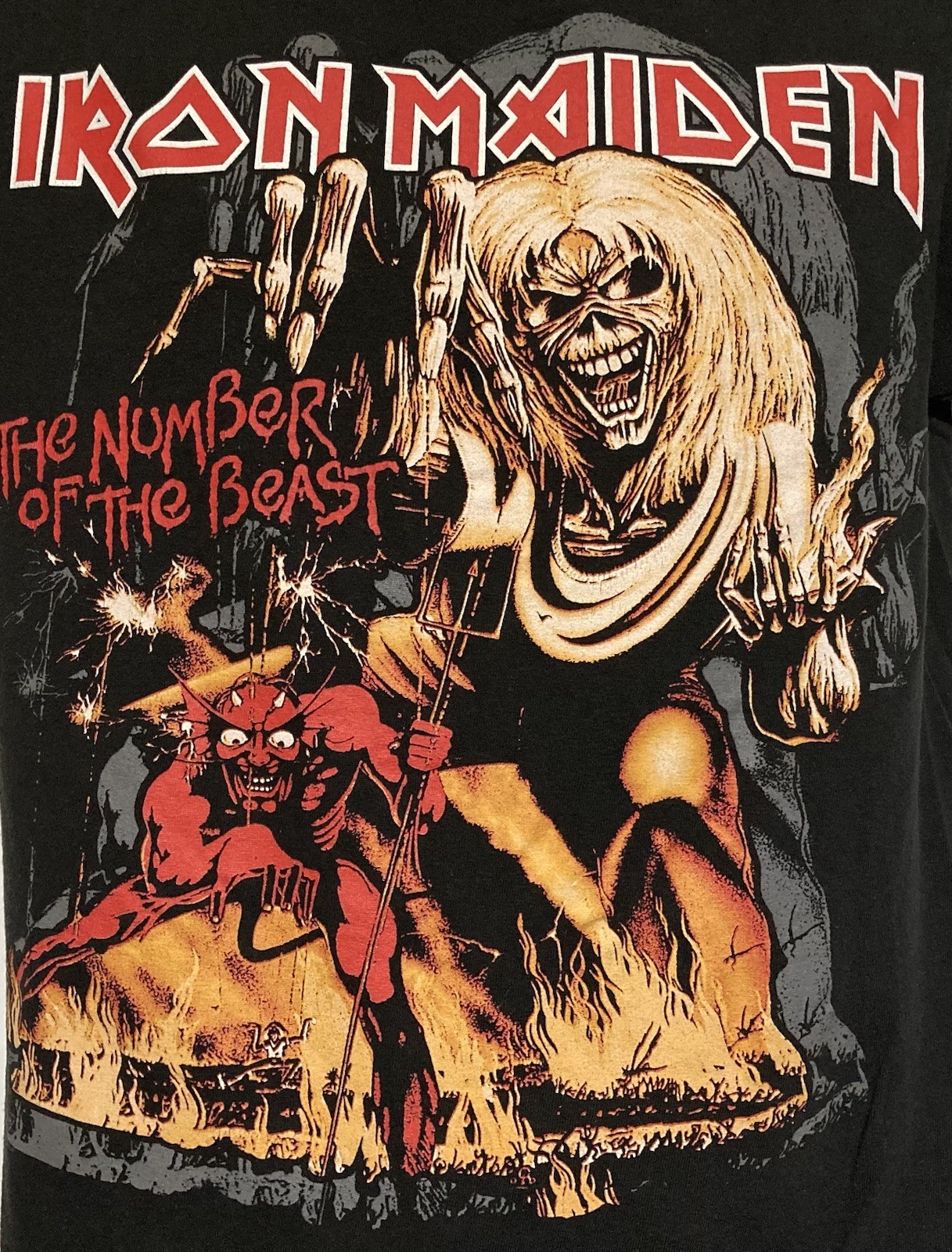 Iron Maiden Number Of The Beast Men's Medium T Shirt Black British Heavy Metal gallery