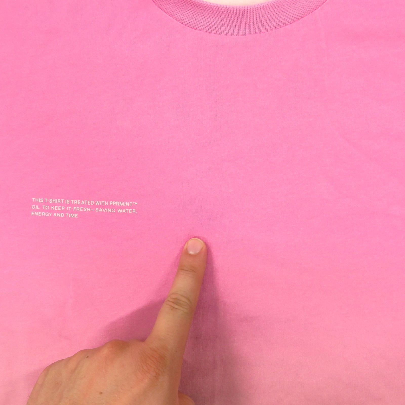 Pangaia Shirt Mens Medium Blush Hot Pink Ombre Fade Peppermint Minimalist Eco gallery