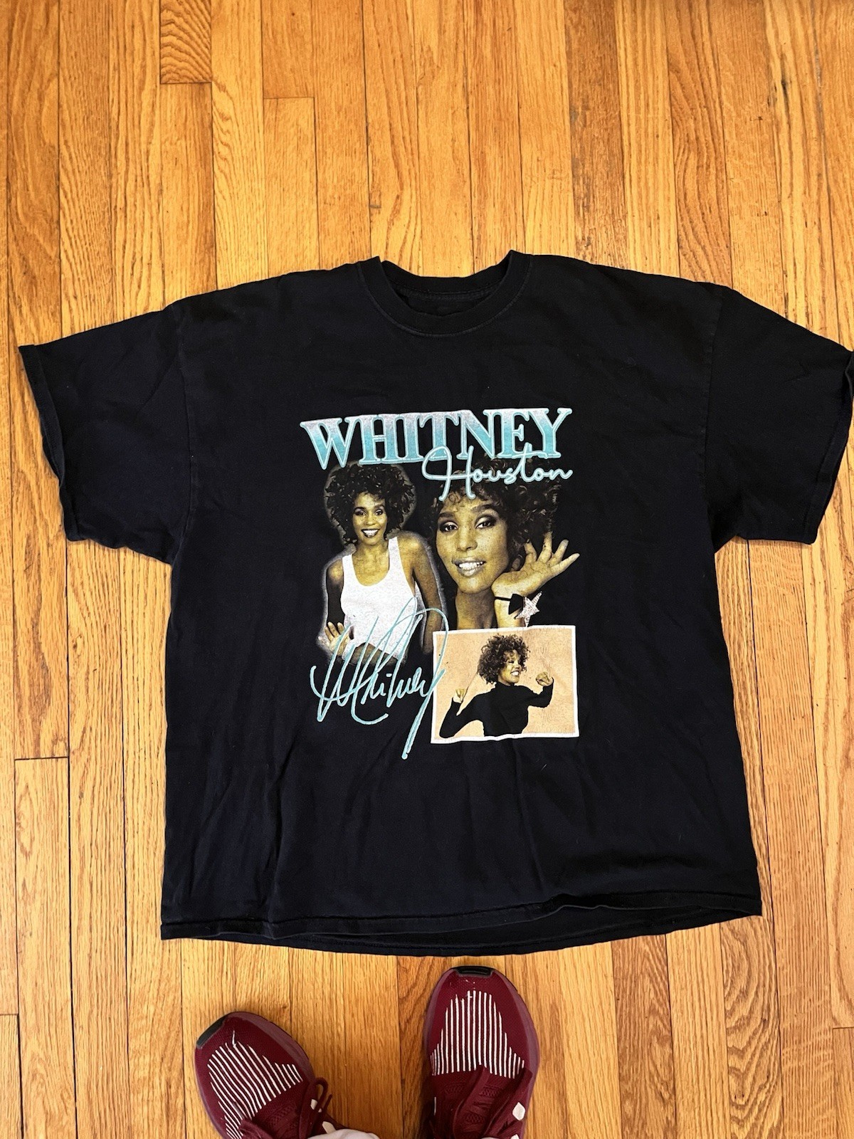 Whitney Houston Adult Size 2XL Black Rap Tee T Shirt RB QUEEN SOUL Graphic gallery