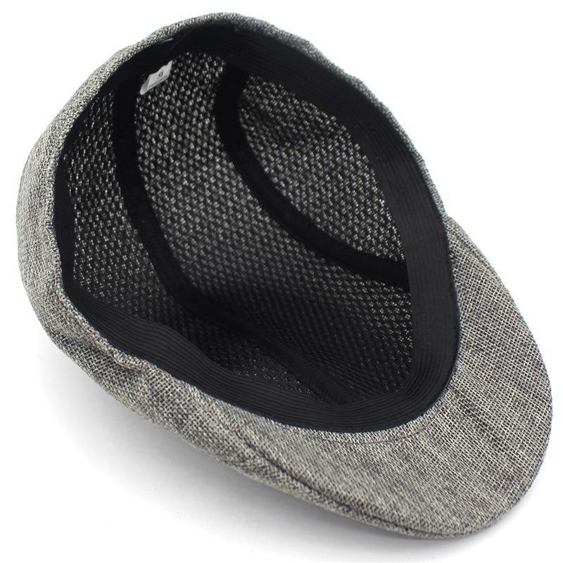 Solid Color Breathable Unisex Short Brim Beret Spring Summer Unisex Dad Hat Peak gallery