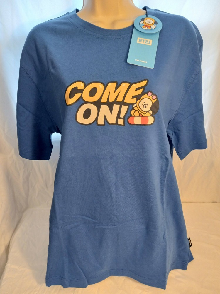 BTS BT21 Official Passionate Puppy Chimmy Bon Voyage T-Shirt by Line Friends NWT