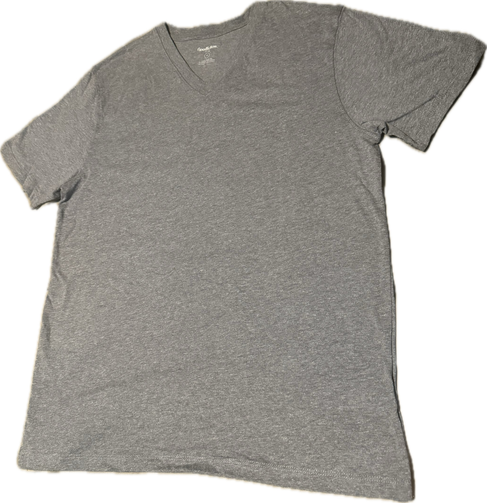 Gray Goodfellow Mens V-Neck Short Sleeve T-Shirt - Size Medium - Benefits HRC gallery