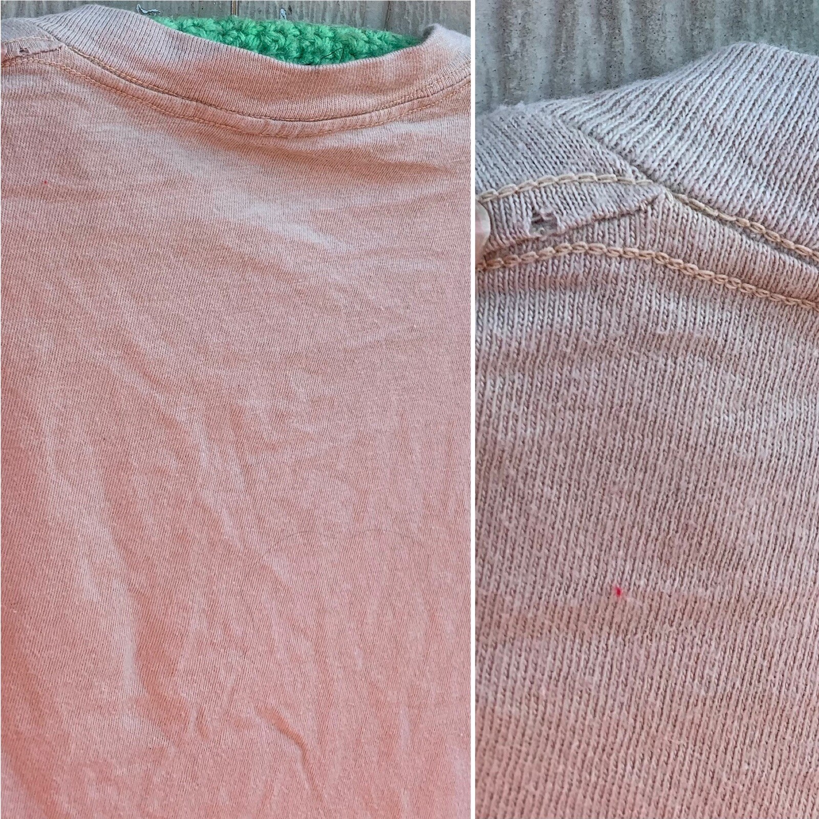 vintage v neck t-shirt beige single stitch BVD size S 34-36 made in USA gallery