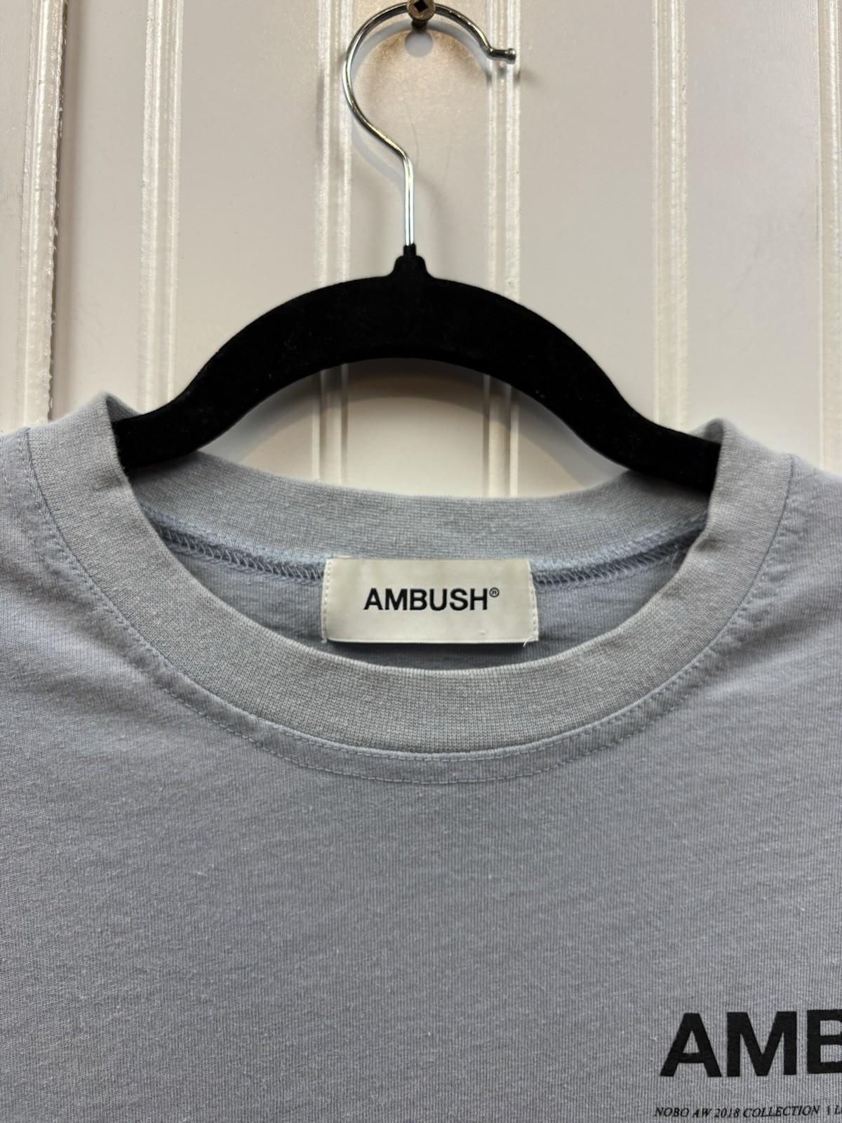 AMBUSH T-Shirt Blue Mens Sz 2 NOBO AW 2018 COLLECTION Limited Edition Japan gallery