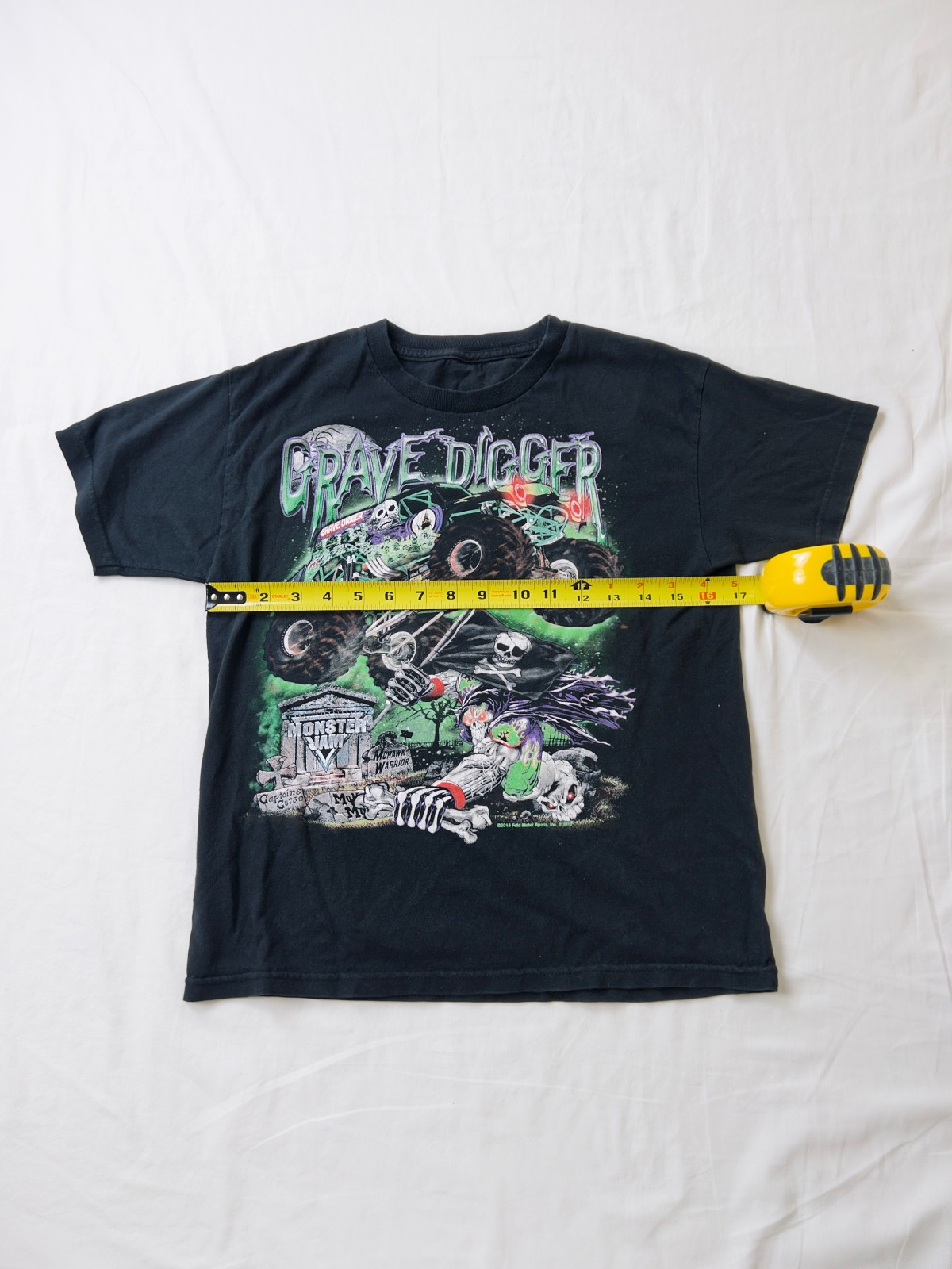 Gravedigger Skull Monster Truck 2015 Black T Shirt SEE MEASUREMENT gallery