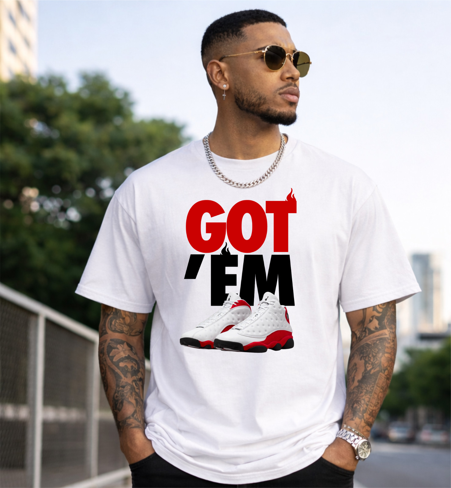 Shirt To Match Jordan 13 Chicago – GOT’EM Unisex Sneaker Match Shirts