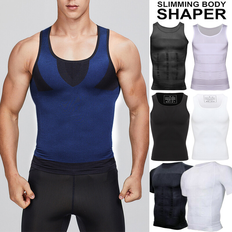Men Toning Vest Compression Shirt Tanktop Gynecomastia Belly Control Body Shaper