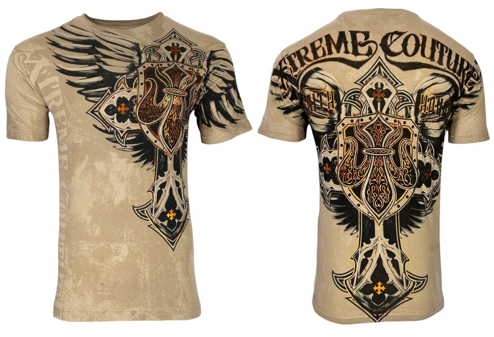Xtreme Couture by Affliction Men's T-Shirt LOCKDOWN Biker Cross S-3XL gallery