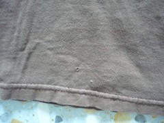 Thrashed Trashed Grunge T Shirt Tee Mens L Brown Faded Distressed Punk Moto