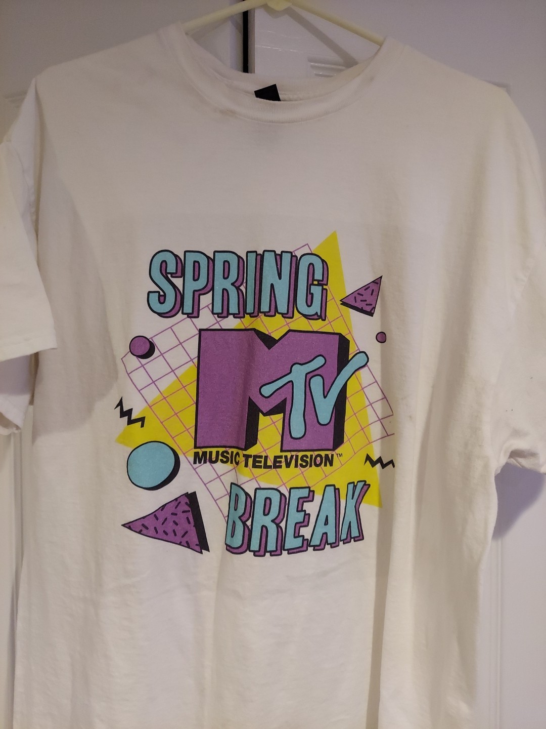 MTV men's XL t-shirt SPRING BREAK retro Gilden Heavy Cotton Men's XL gallery