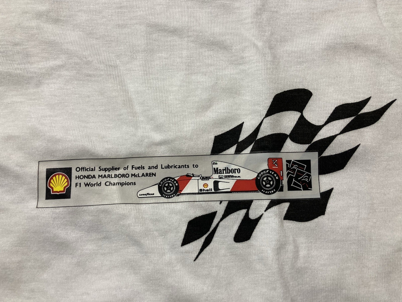 Vintage Honda Marlboro McLaren Shell Formula 1 Racing Team Tee T Shirt One Size gallery