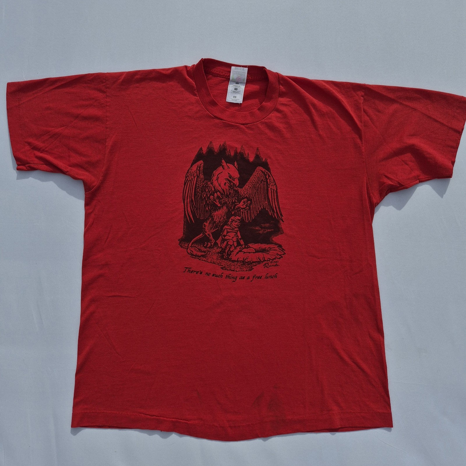 Vintage 80s Lord Of The Rings Shirt Frodo Hobbit Size XL Fantasy Griffon gallery