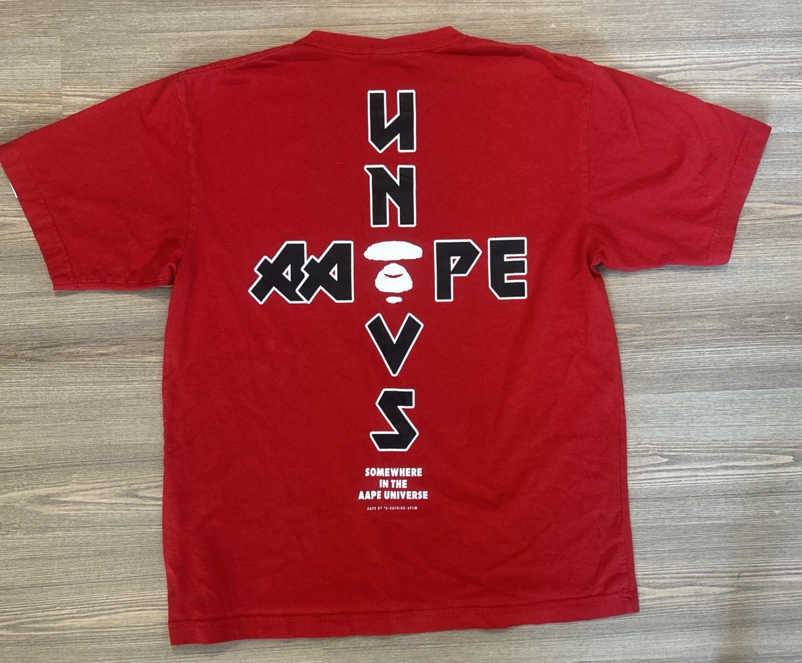 NEW - AAPE by *A BATHING APE ‘Aape Now’ Graphic T-shirt (Men’s XL / Red) gallery